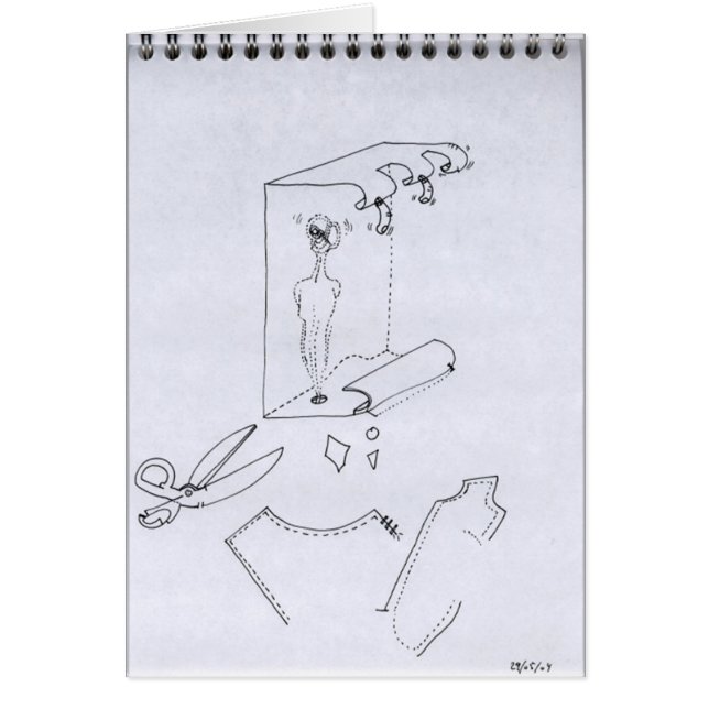 PDD28 Small Weak Drawing Psychoanalysis Doodles Cards (Front)