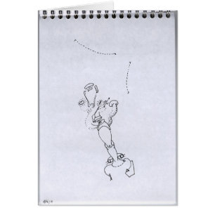 PDD34 Small Weak Drawings Surreal Leg Face Doodles Cards