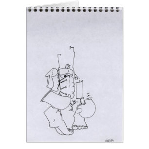 PDD56 Small W Drawings Surreal Feet Story Doodles Cards