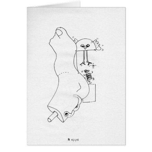 PDD Small Weak Drawings Bird Prosthetic Foot Card (Front)
