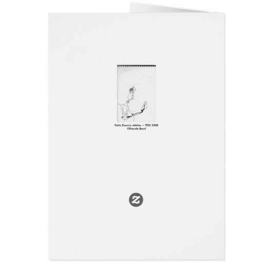 PDD Small Weak Drawings Desk Lamp Doodles card (Back)