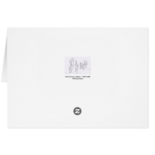 PDD Small Weak Drawings Surreal Ladders card (Back Horizontal)