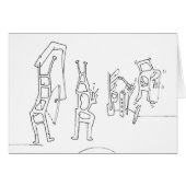 PDD Small Weak Drawings Surreal Ladders card (Front Horizontal)