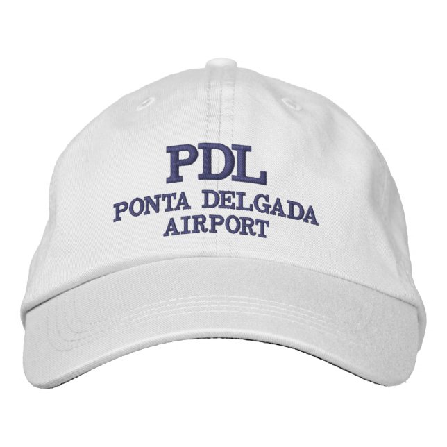 PDL Ponta Delgada Airport Embroidered Baseball Cap (Front)