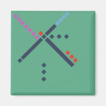PDX Airport Carpet 2 Inch Square Magnet