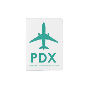 PDX Airport Carpet Airplane PORTLAND Passport Holder