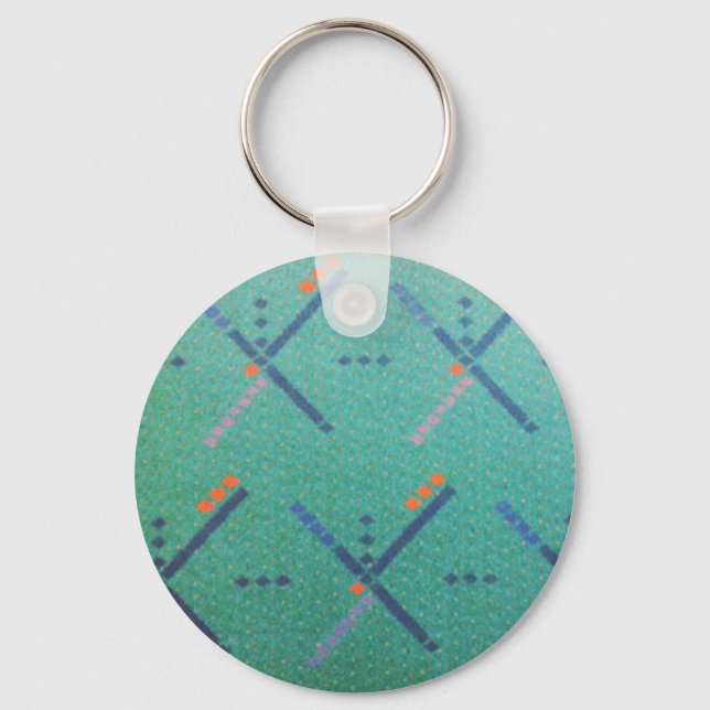 PDX Airport Carpet Keychain (Front)