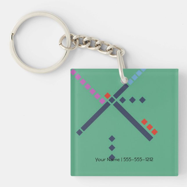 PDX Airport Carpet Keychain (Front)