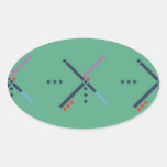 PDX Airport Carpet Oval Sticker