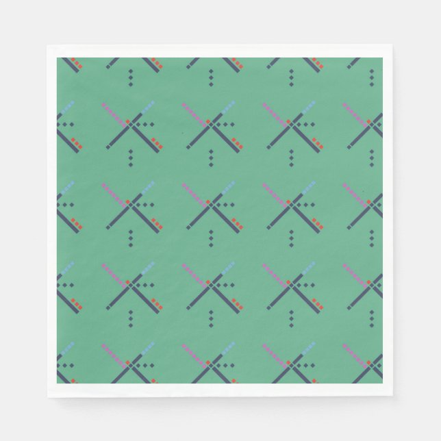 PDX Airport Carpet Paper Napkins (Front)