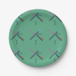 PDX Airport Carpet Paper Plate