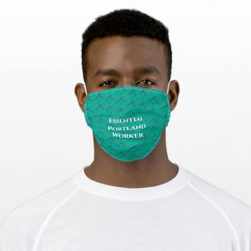 PDX Airport Carpet  PORTLAND  Essential Worker Adult Cloth Face Mask