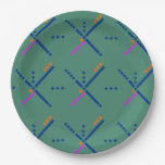 PDX Airport Carpet Portland Oregon Paper Plate