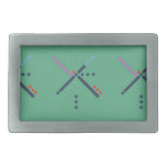PDX Airport Carpet Portland Oregon Rectangular Belt Buckle
