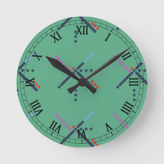 PDX Airport Carpet Round Clock