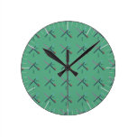 PDX Airport Carpet Round Clock
