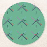 PDX Airport Carpet Round Paper Coaster