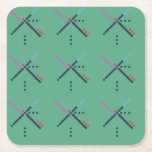 PDX Airport Carpet Square Paper Coaster