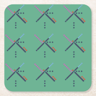 PDX Airport Carpet Square Paper Coaster