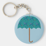 PDX Airport Carpet Umbrella Basic Round Button Keychain