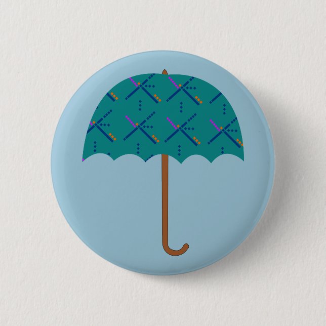 PDX Airport Carpet Umbrella Button (Front)
