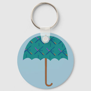 PDX Airport Carpet Umbrella Keychain