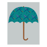 PDX Airport Carpet Umbrella Postcard
