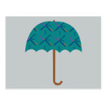 PDX Airport Carpet Umbrella Postcard