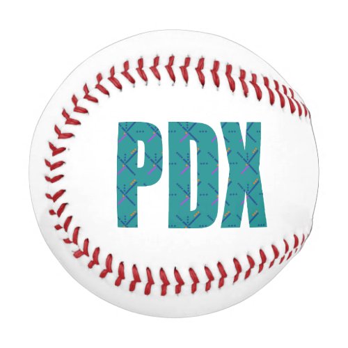 PDX Portland Airport Carpet Text Baseball