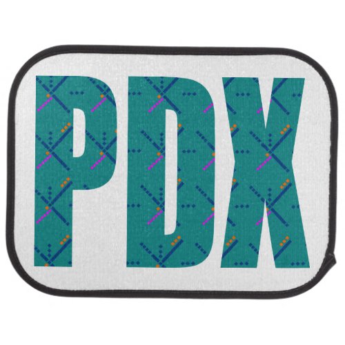 PDX Portland Airport Carpet Text Car Floor Mat