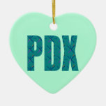 PDX Portland Airport Carpet Text Ceramic Ornament
