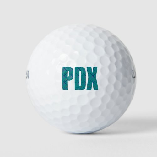 PDX Portland Airport Carpet Text Golf Balls