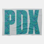 PDX Portland Airport Carpet Text Hand Towel