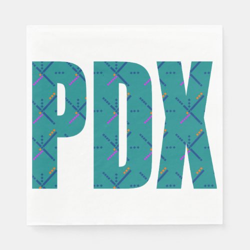 PDX Portland Airport Carpet Text Napkins