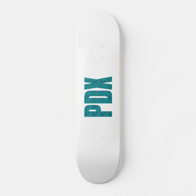 PDX Portland Airport Carpet Text Skateboard (Front)