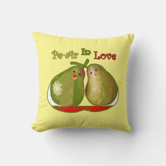 Pe-Ar In Love Throw Pillow (Front)