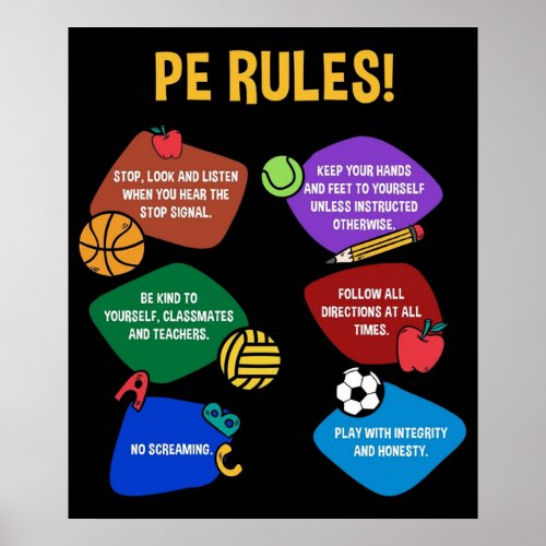 PE Physical Education Teacher Poster
