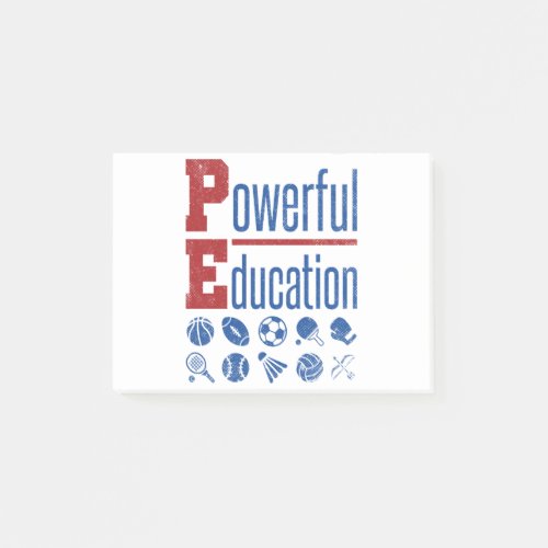PE Powerful Education PE Teacher Post_it Notes