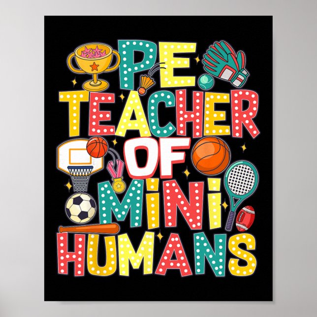 Pe Teacher Byck To School Physical Education Gym T Poster (Front)