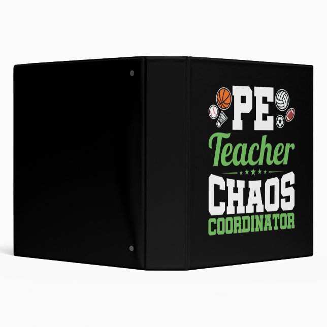 PE Teacher Chaos Coordinator 3 Ring Binder (Background)