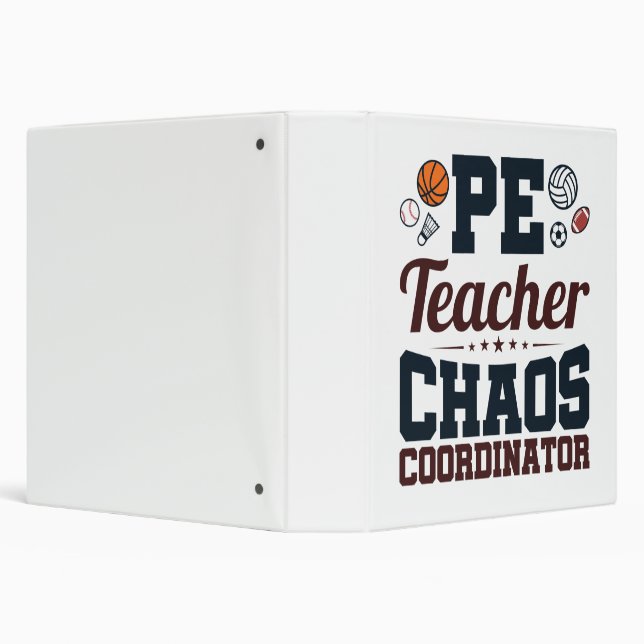 PE Teacher Chaos Coordinator 3 Ring Binder (Background)