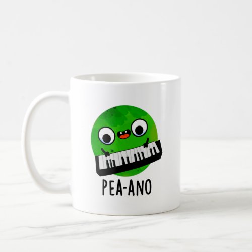 Pea_ano Funny Music Veggie Pea Pun  Coffee Mug
