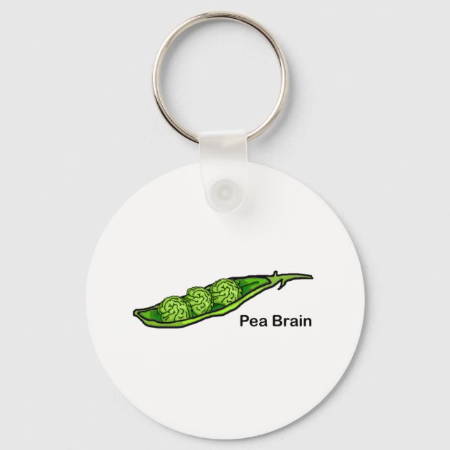 Pea Brain Keychain (Front)