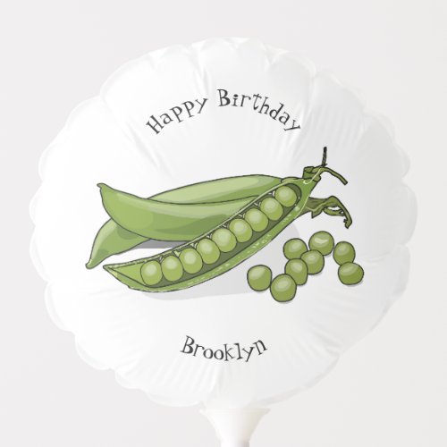 Pea cartoon illustration balloon