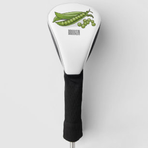 Pea cartoon illustration golf head cover