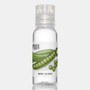Pea cartoon illustration hand sanitizer