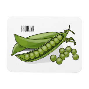 Pea cartoon illustration magnet