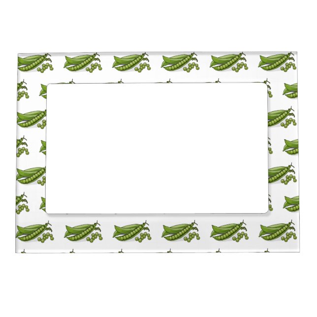 Pea cartoon illustration  magnetic frame (Front)
