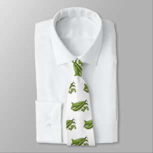 Pea cartoon illustration  neck tie