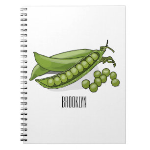 Pea cartoon illustration notebook